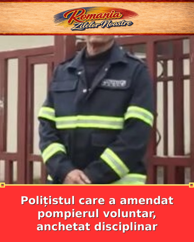 Polițistul care a amendat pompierul voluntar, anchetat disciplinar