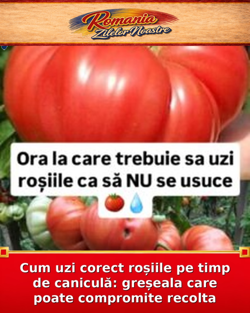 Cum uzi corect roșiile pe timp de caniculă: greșeala care poate compromite recolta