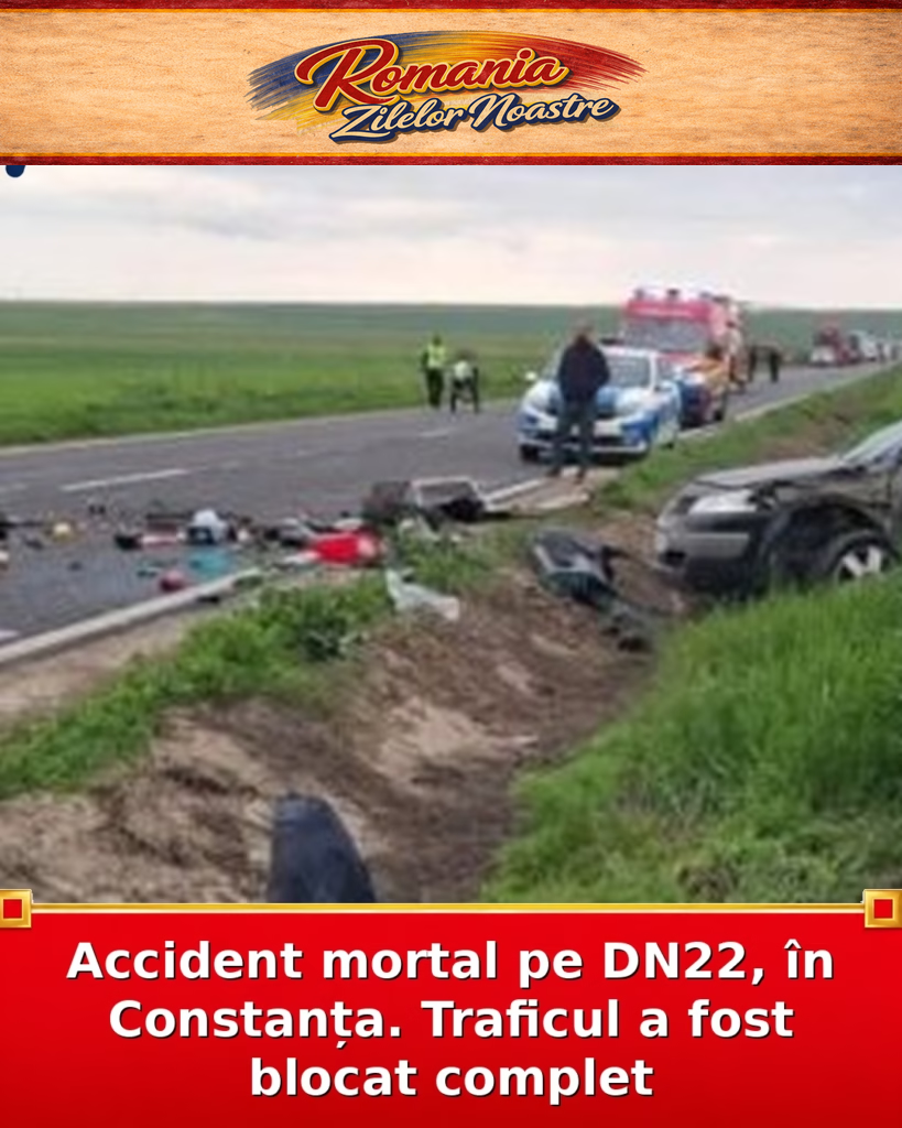 Accident mortal pe DN22, în Constanța. Traficul a fost blocat complet
