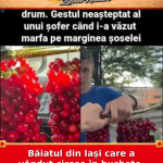 Băiatul din Iași care a vândut cireșe în buchete. Ce a făcut un șofer
