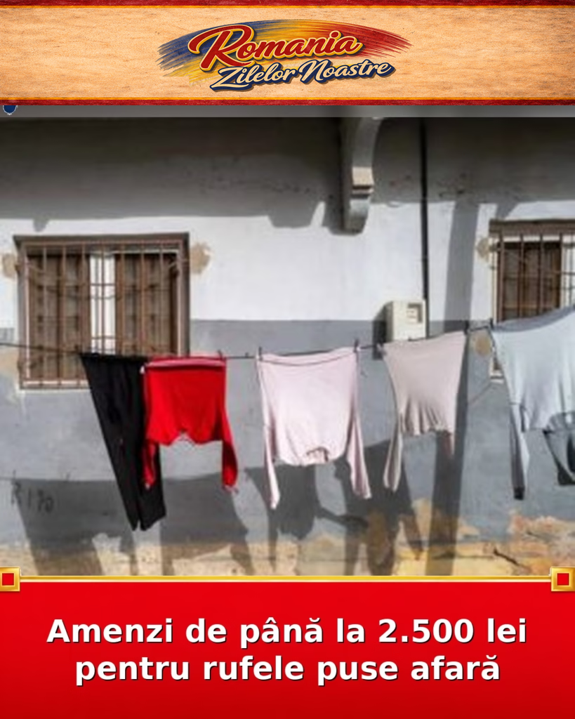 Amenzi de până la 2.500 lei pentru rufele puse afară