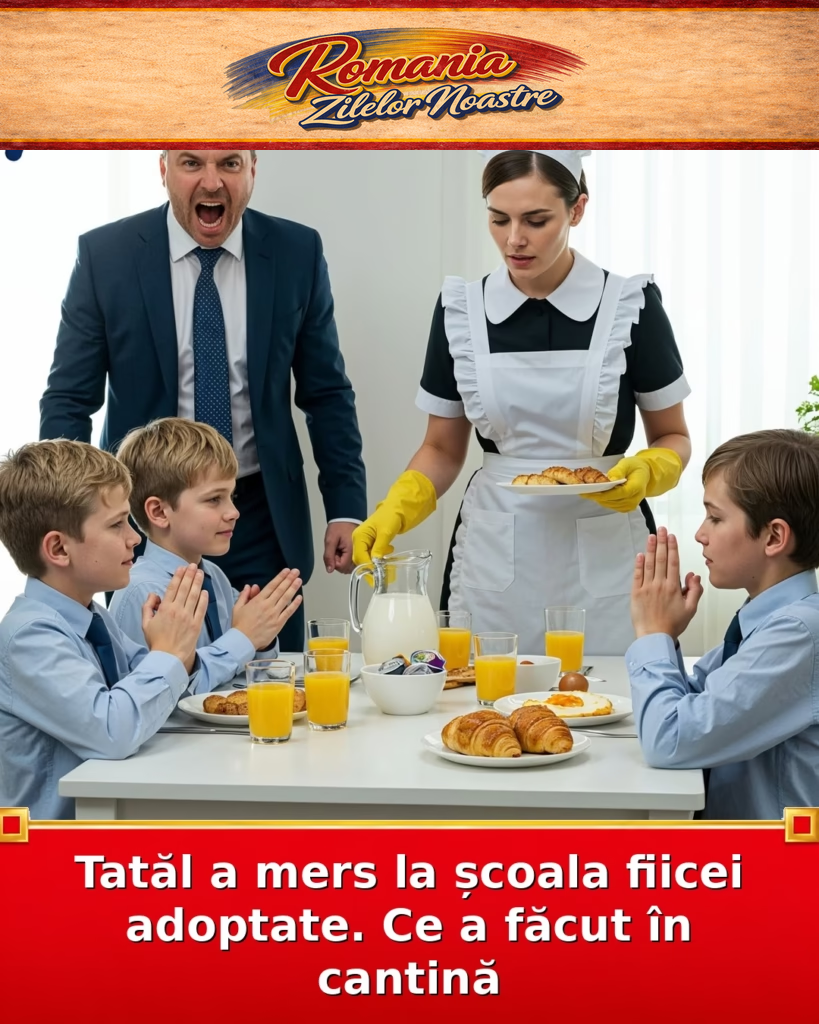 Tatăl a mers la școala fiicei adoptate. Ce a făcut în cantină