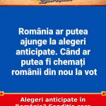 Alegeri anticipate în România? Condiția care poate bloca tot