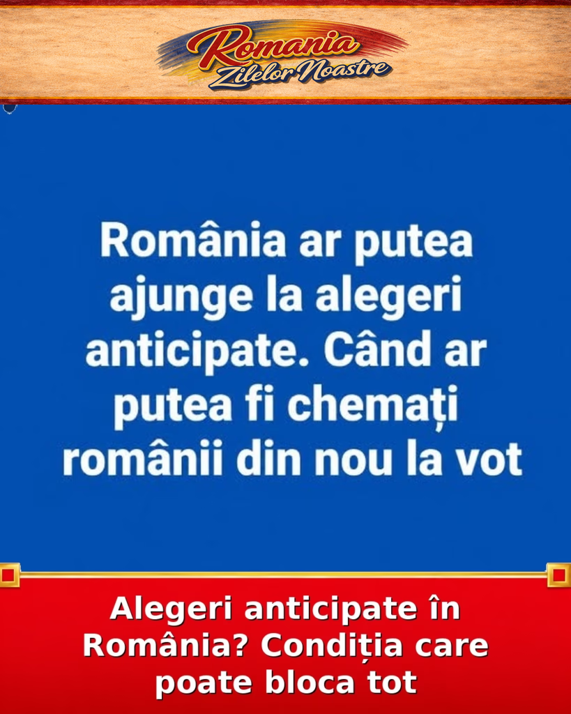 Alegeri anticipate în România? Condiția care poate bloca tot