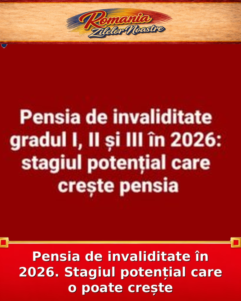 Pensia de invaliditate în 2026. Stagiul potențial care o poate crește