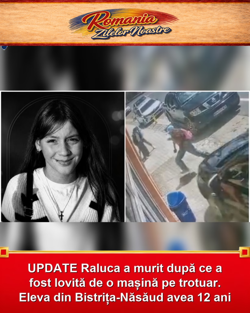 UPDATE Raluca a murit după ce a fost lovită de o mașină pe trotuar. Eleva din Bistrița-Năsăud avea 12 ani