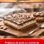 Prăjitura de post cu cremă de vanilie