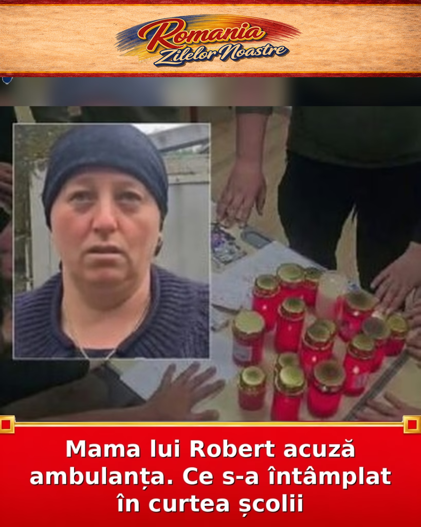 Mama lui Robert acuză ambulanța. Ce s-a întâmplat în curtea școlii