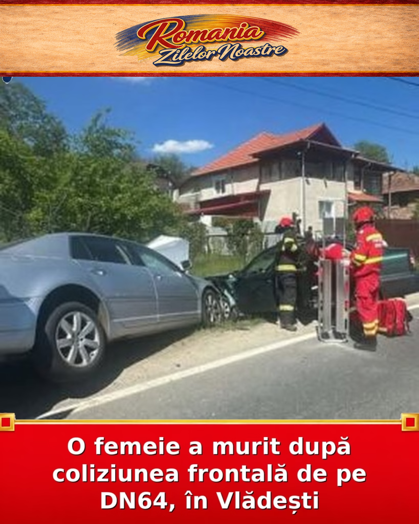 O femeie a murit după coliziunea frontală de pe DN64, în Vlădești