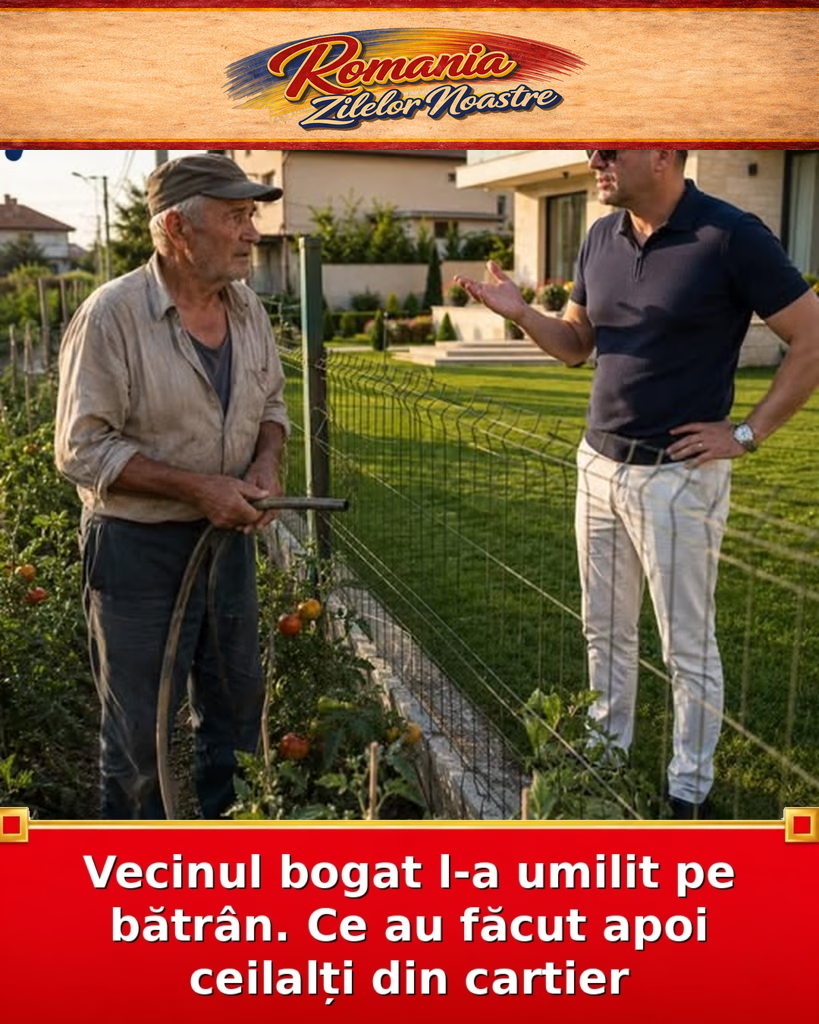Vecinul bogat l-a umilit pe bătrân. Ce au făcut apoi ceilalți din cartier