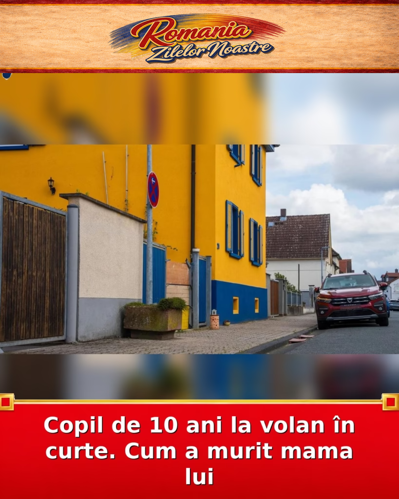 Copil de 10 ani la volan în curte. Cum a murit mama lui