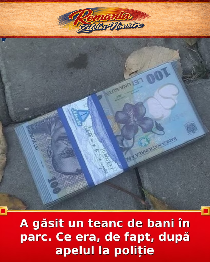 A găsit un teanc de bani în parc. Ce era, de fapt, după apelul la poliție