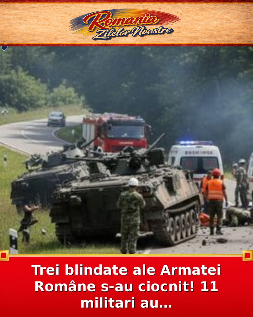 Trei blindate ale Armatei Române s-au ciocnit! 11 militari au…