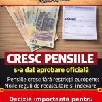 Decizie importantă pentru pensii: