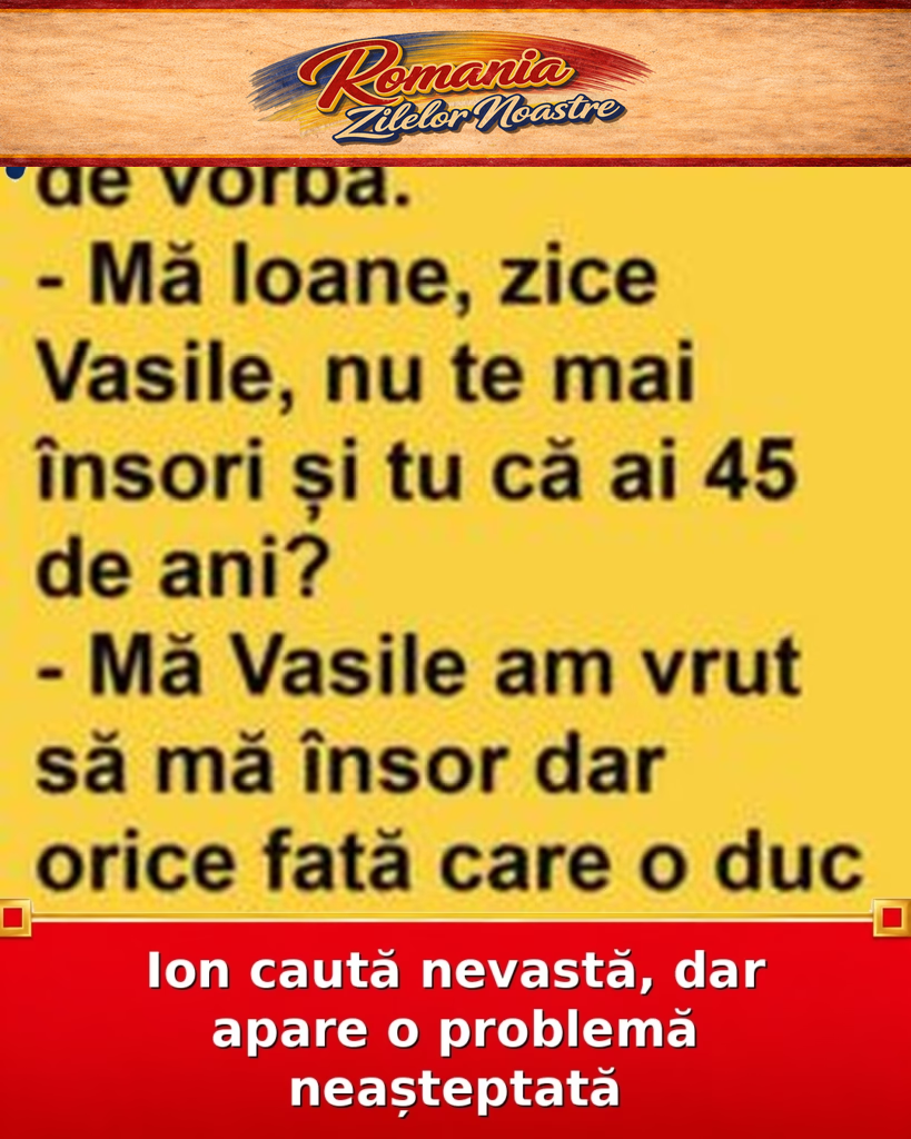 Ion caută nevastă, dar apare o problemă neașteptată