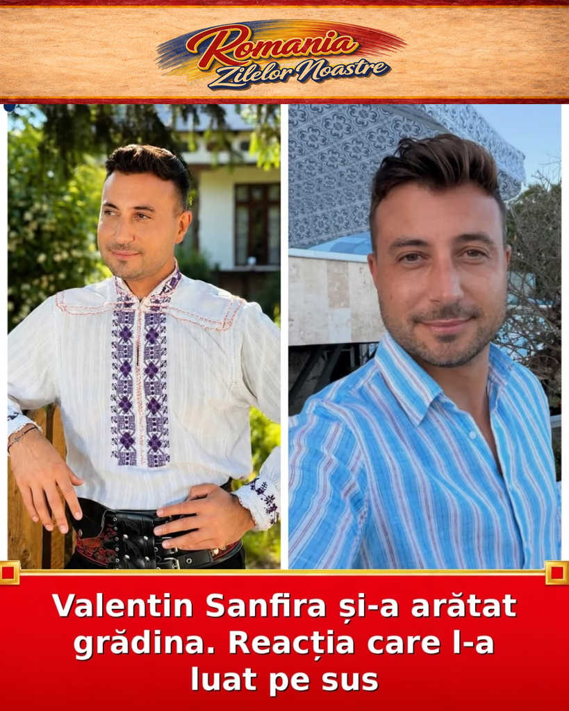 Valentin Sanfira și-a arătat grădina. Reacția care l-a luat pe sus