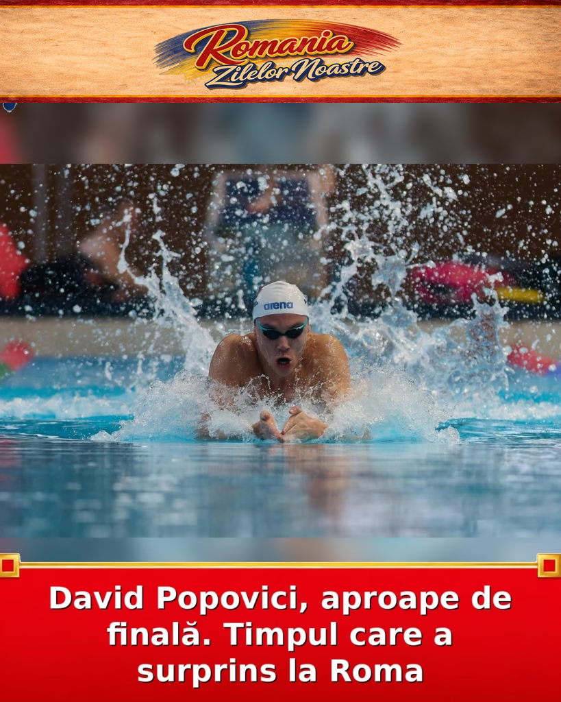 David Popovici, aproape de finală. Timpul care a surprins la Roma