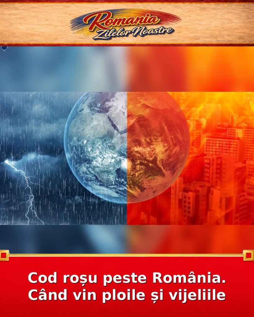 Cod roșu peste România. Când vin ploile și vijeliile