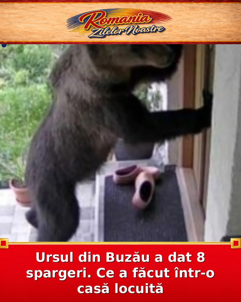 Ursul din Buzău a dat 8 spargeri. Ce a făcut într-o casă locuită
