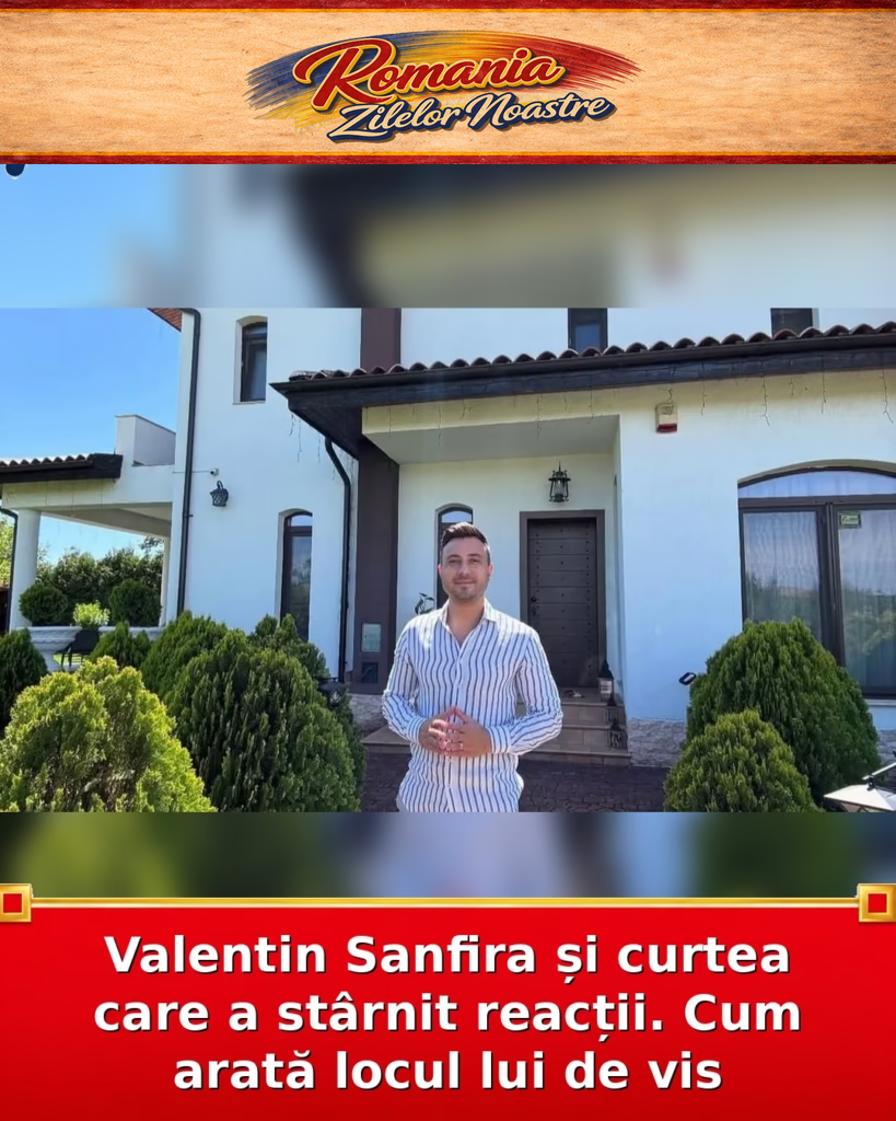 Valentin Sanfira și curtea care a stârnit reacții. Cum arată locul lui de vis