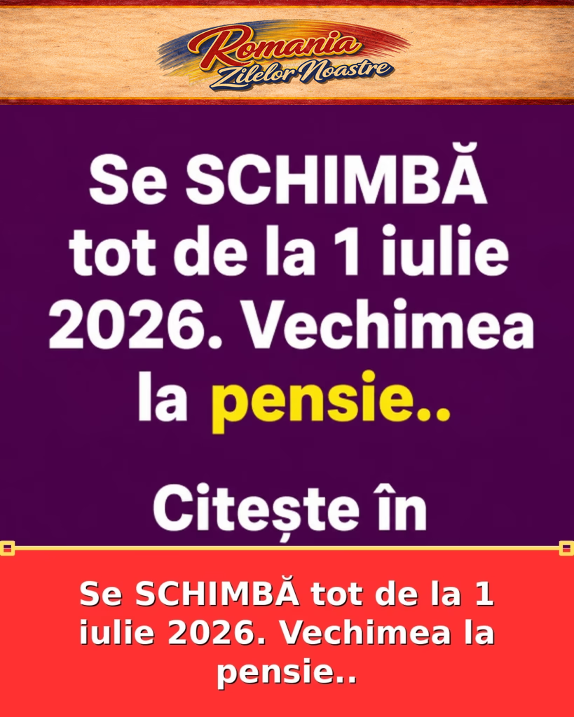 Se SCHIMBĂ tot de la 1 iulie 2026. Vechimea la pensie..