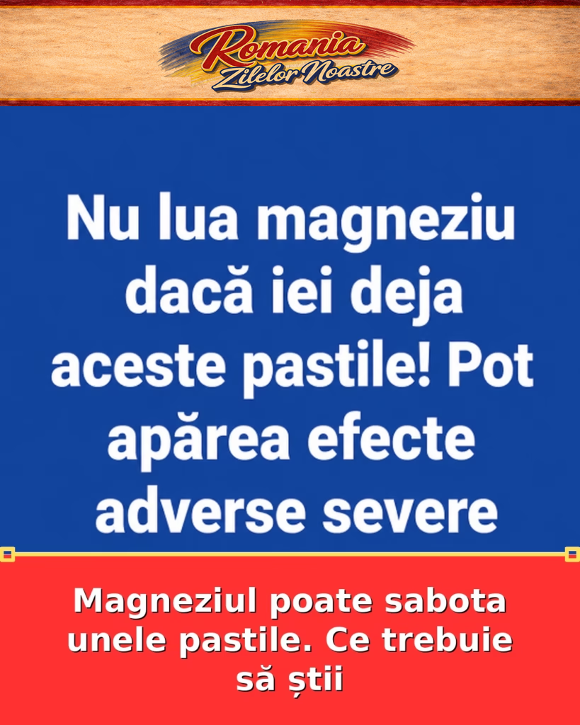 Magneziul poate sabota unele pastile. Ce trebuie să știi
