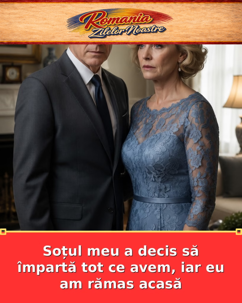 Soțul meu a decis să împartă tot ce avem, iar eu am rămas acasă