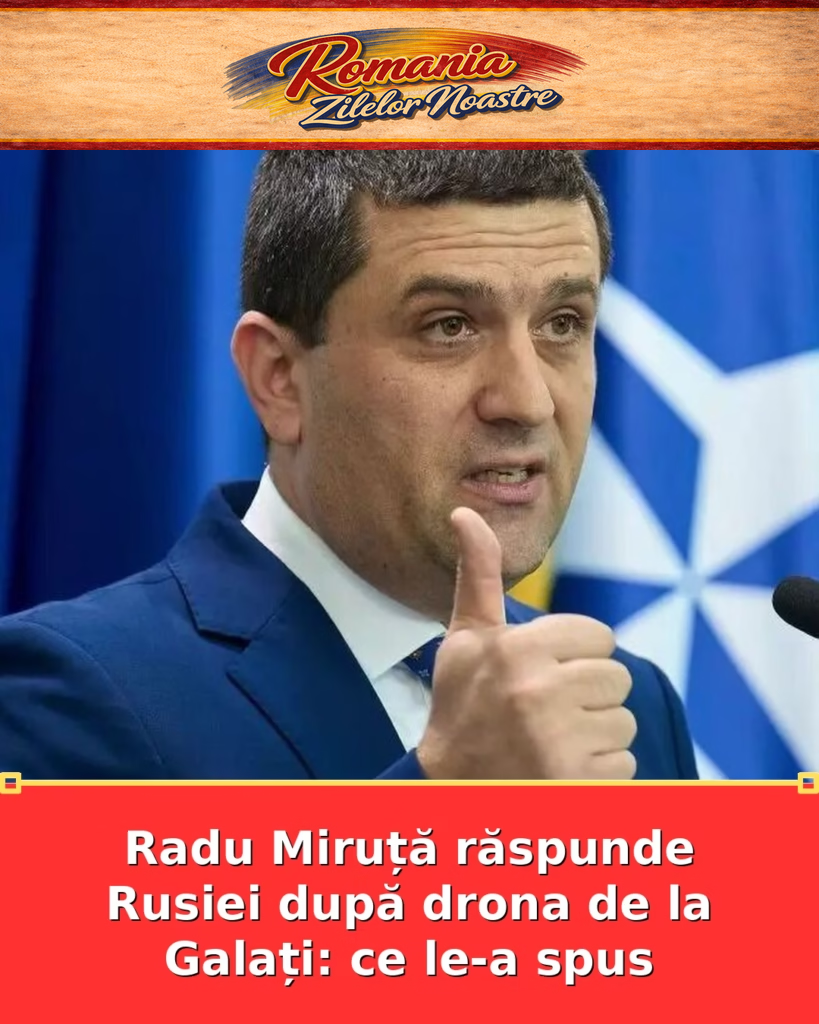 Radu Miruță răspunde Rusiei după drona de la Galați: ce le-a spus