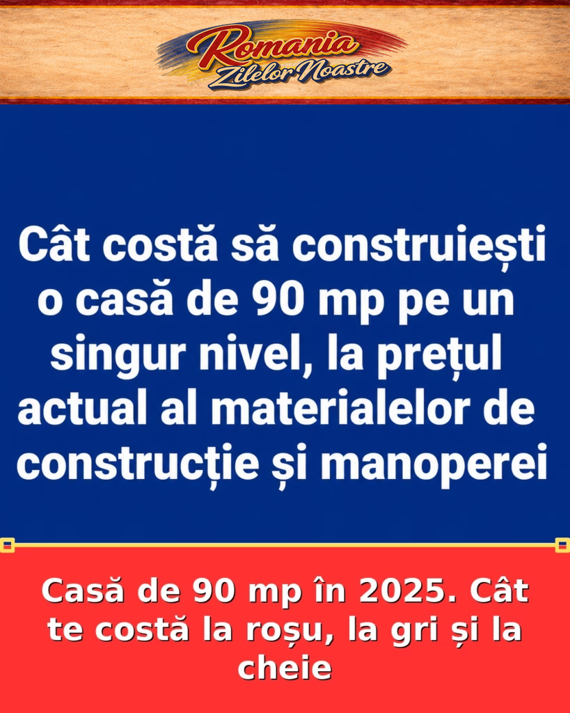 Casă de 90 mp în 2025. Cât te costă la roșu, la gri și la cheie