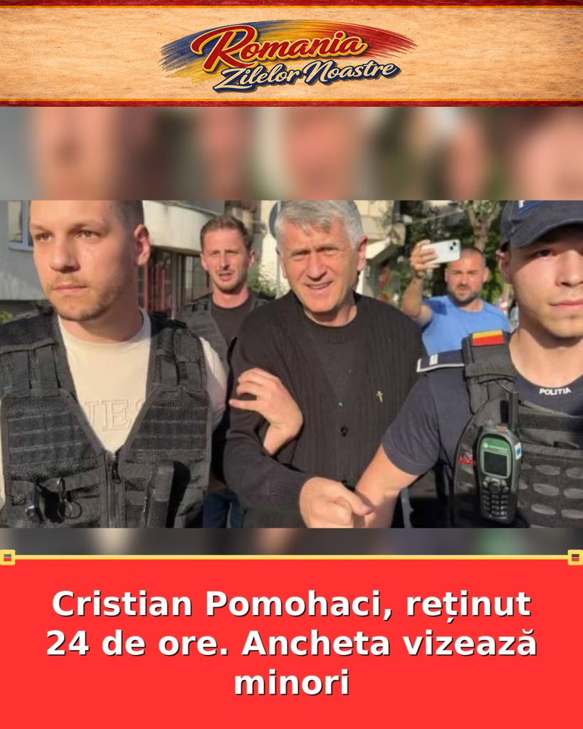 Cristian Pomohaci, reținut 24 de ore. Ancheta vizează minori