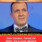 Ioan Korpos, mesaj de doliu. Ce a scris despre persoana pierdută