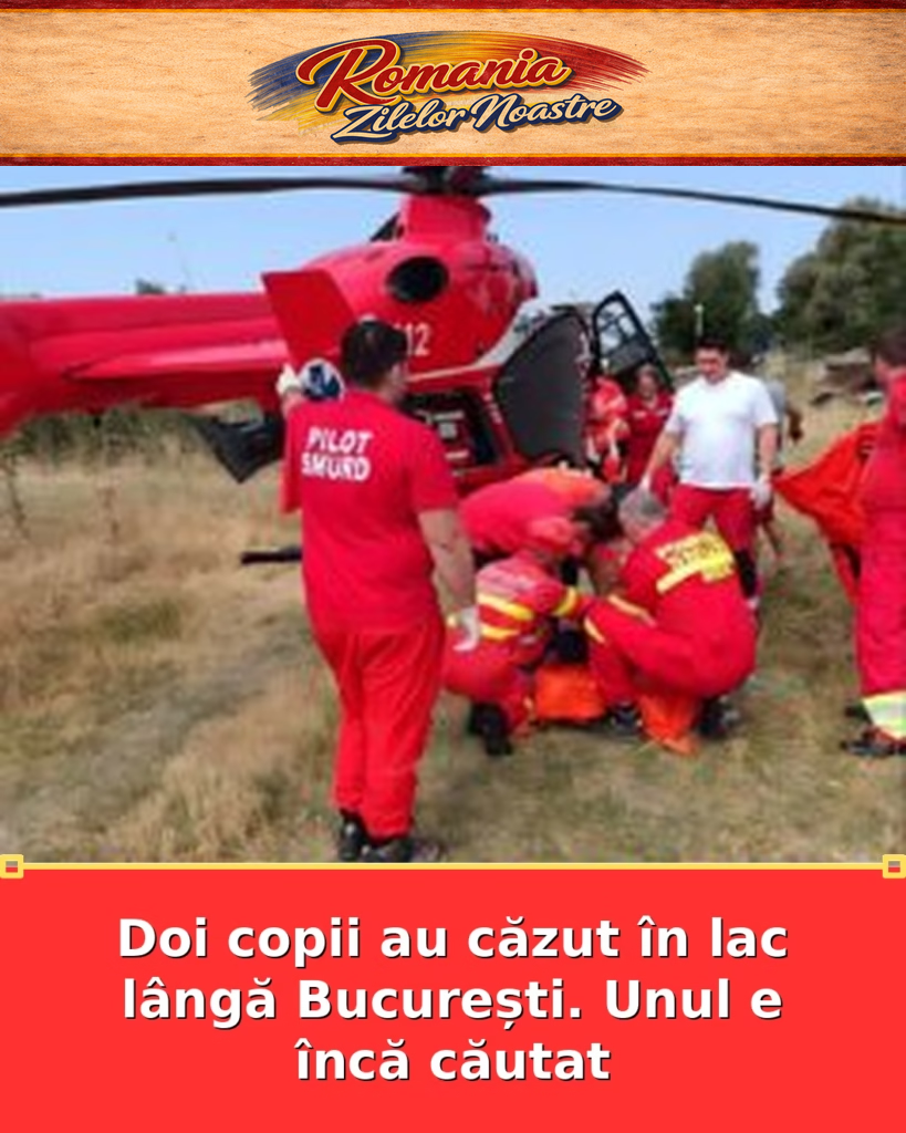 Doi copii au căzut în lac lângă București. Unul e încă căutat