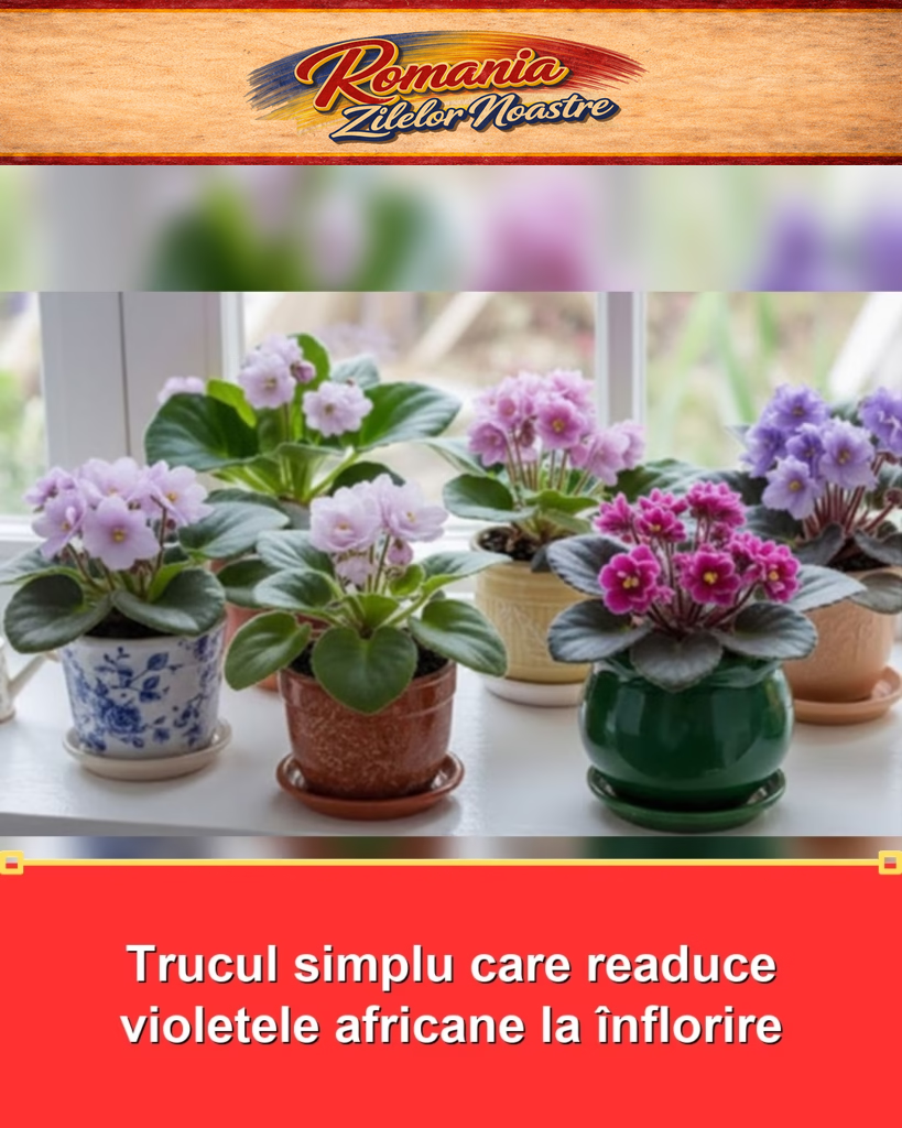 Trucul simplu care readuce violetele africane la înflorire