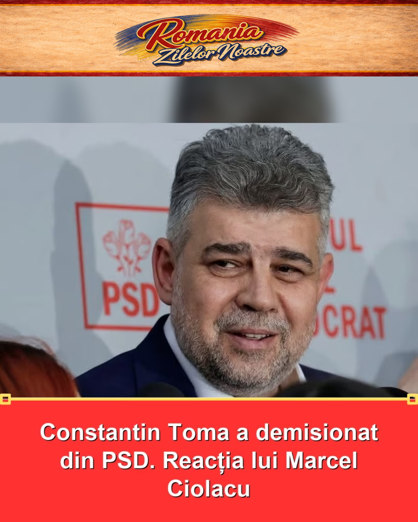 Constantin Toma a demisionat din PSD. Reacția lui Marcel Ciolacu