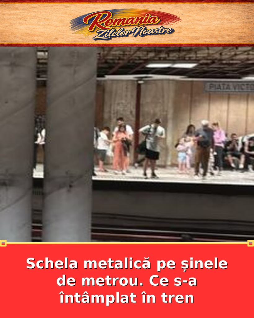Schela metalică pe șinele de metrou. Ce s-a întâmplat în tren