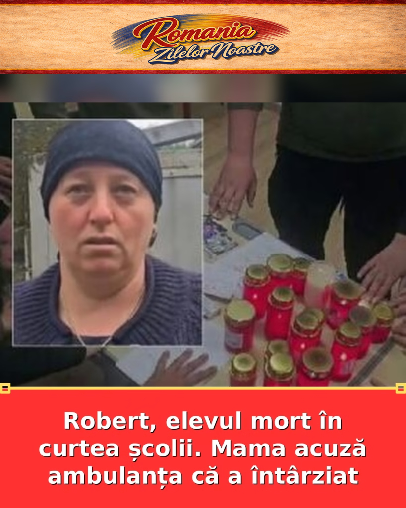 Robert, elevul mort în curtea școlii. Mama acuză ambulanța că a întârziat