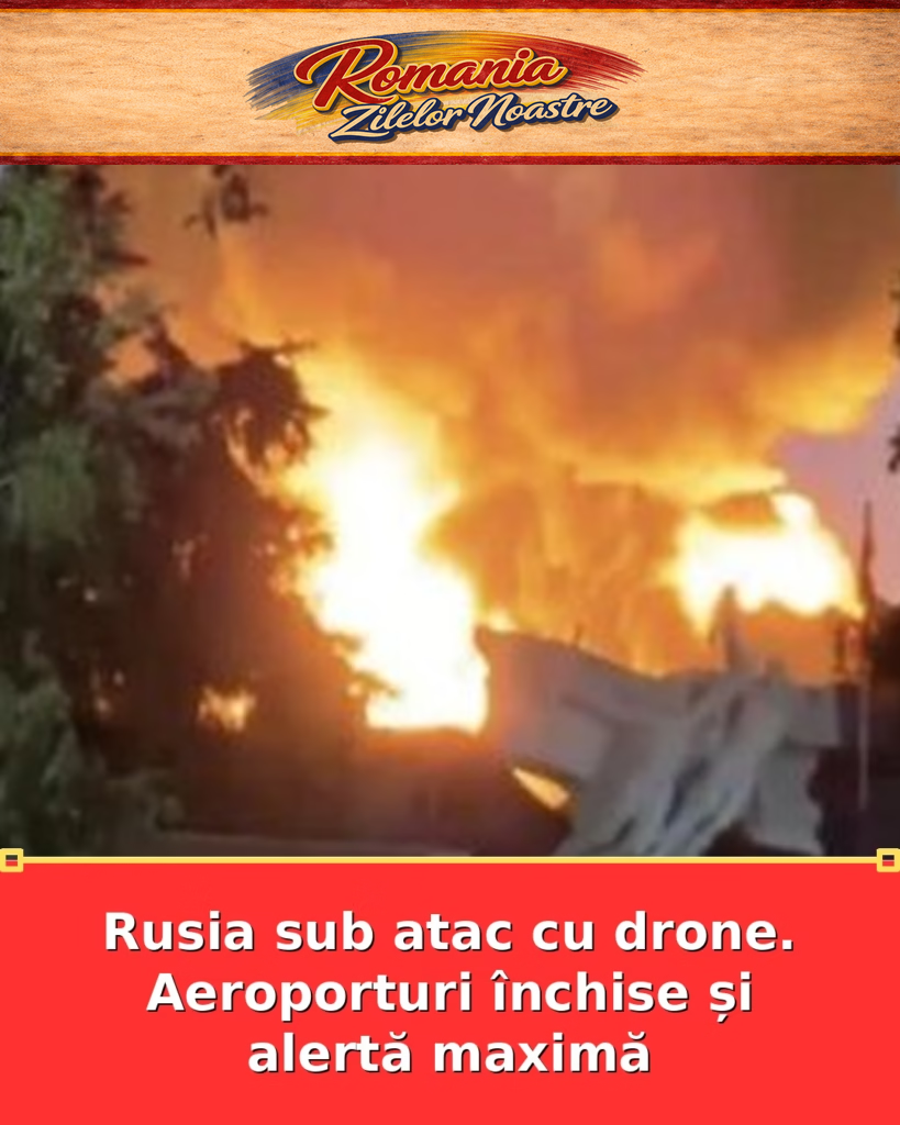Rusia sub atac cu drone. Aeroporturi închise și alertă maximă