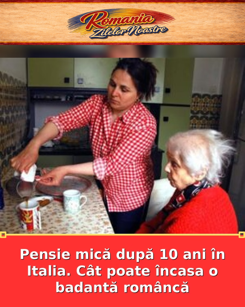Pensie mică după 10 ani în Italia. Cât poate încasa o badantă româncă