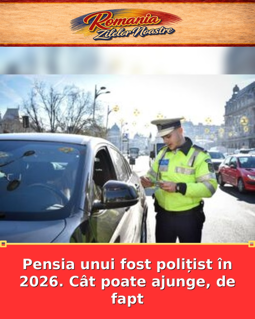 Pensia unui fost polițist în 2026. Cât poate ajunge, de fapt