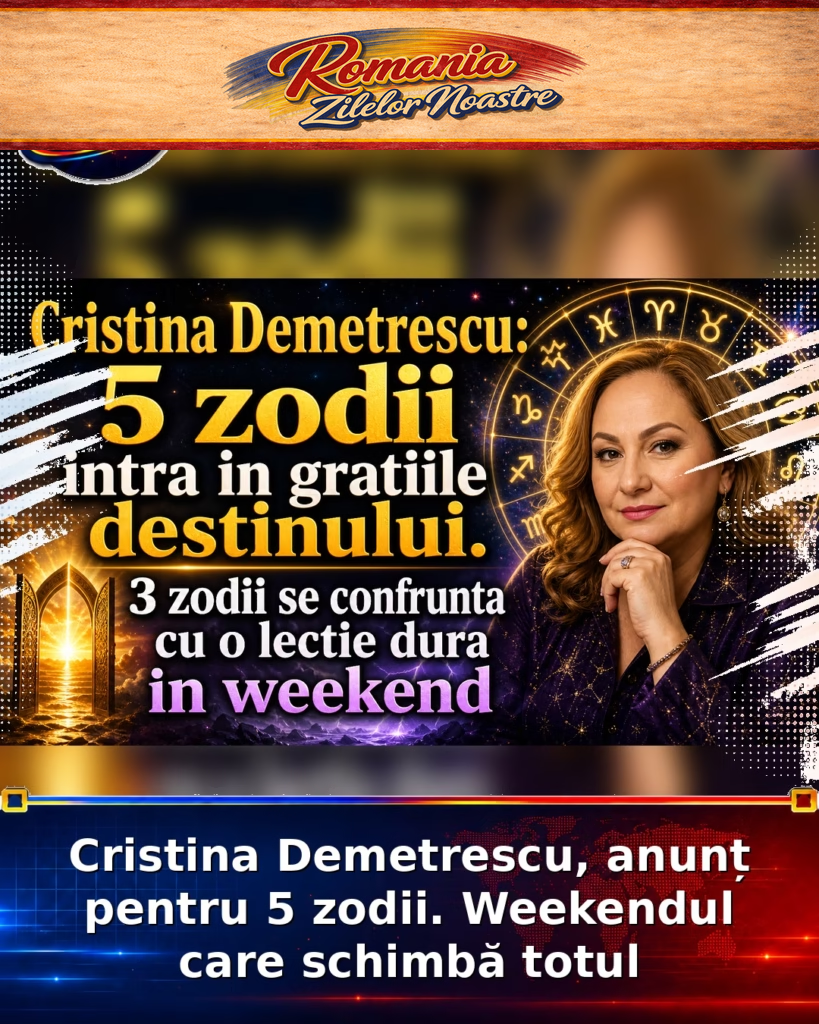 Cristina Demetrescu, anunț pentru 5 zodii. Weekendul care schimbă totul