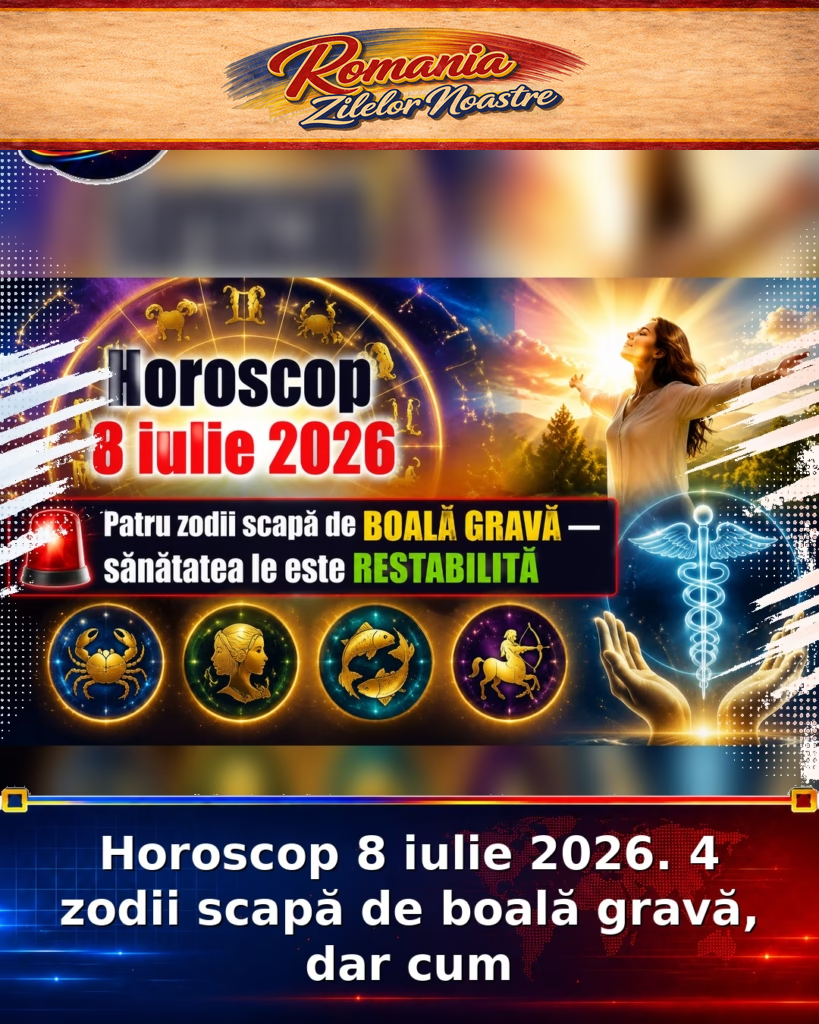 Horoscop 8 iulie 2026. 4 zodii scapă de boală gravă, dar cum