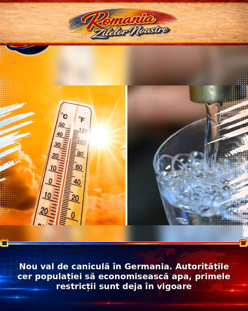 Nou val de caniculă în Germania. Autoritățile cer populației să economisească apa, primele restricții sunt deja în vigoare