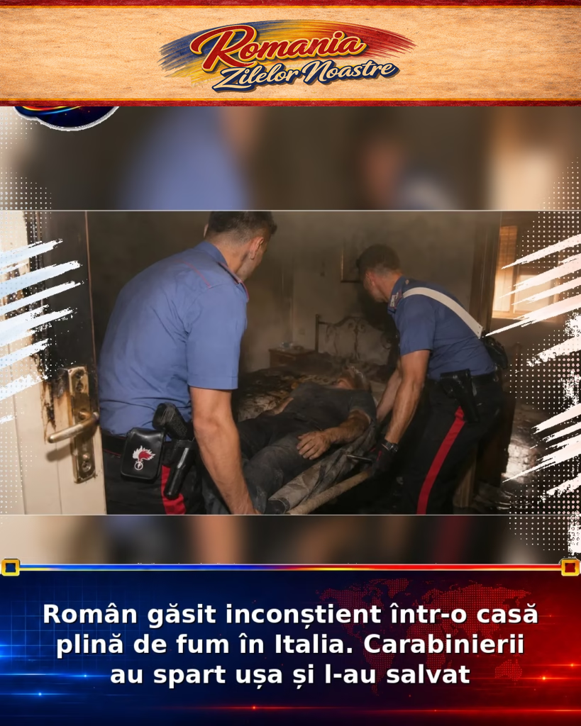 Român găsit inconștient într-o casă plină de fum în Italia. Carabinierii au spart ușa și l-au salvat