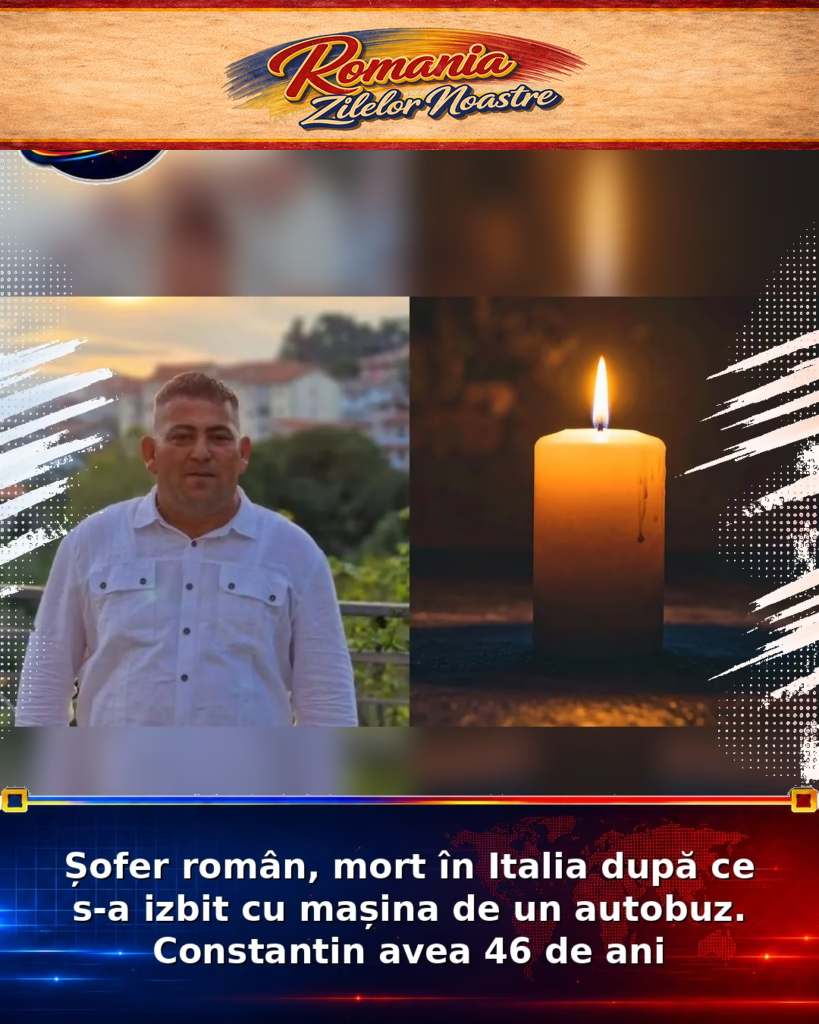 Șofer român, mort în Italia după ce s-a izbit cu mașina de un autobuz. Constantin avea 46 de ani
