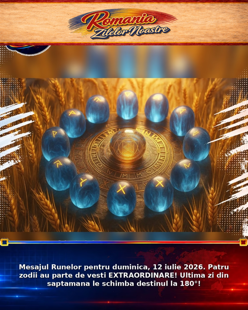 Mesajul Runelor pentru duminica, 12 iulie 2026. Patru zodii au parte de vesti EXTRAORDINARE! Ultima zi din saptamana le schimba destinul la 180°!